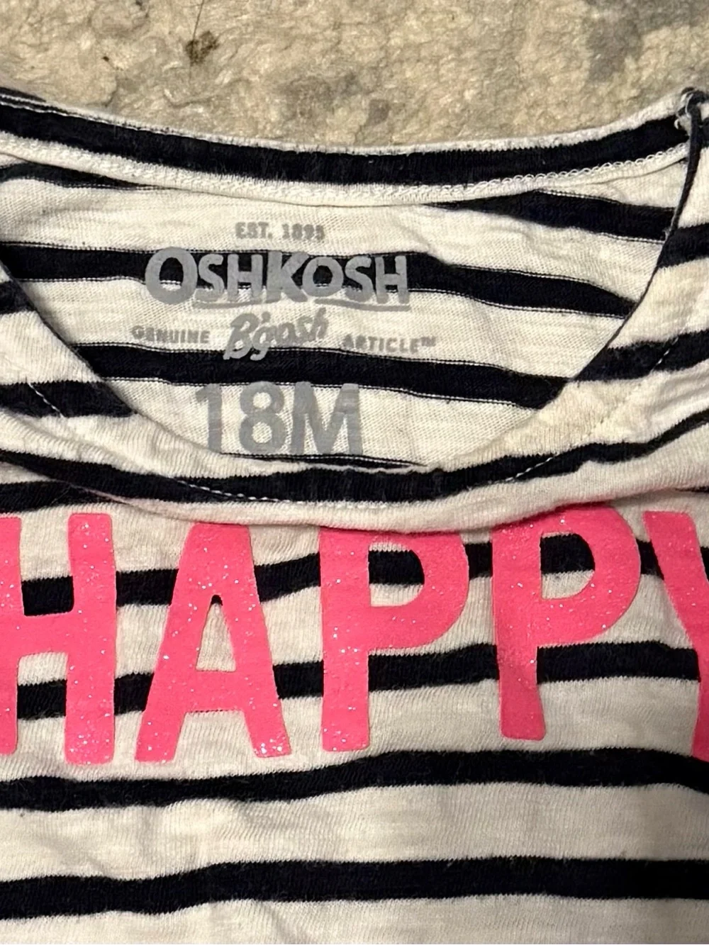 OshKosh B'gosh 18M Striped Baby Girl Dress